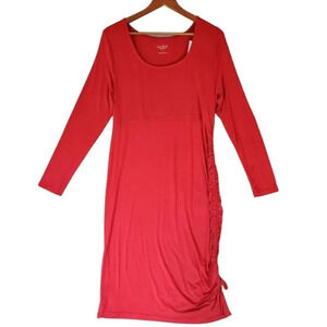 NWT Isabel Maternity By Ingrid & Isabel Women Rushed Bodycon Maternity Dress